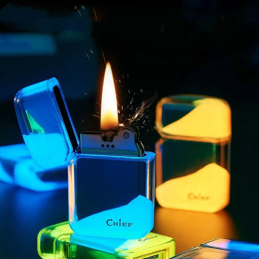 Leader ultra-thin luminous sand kerosene lighter